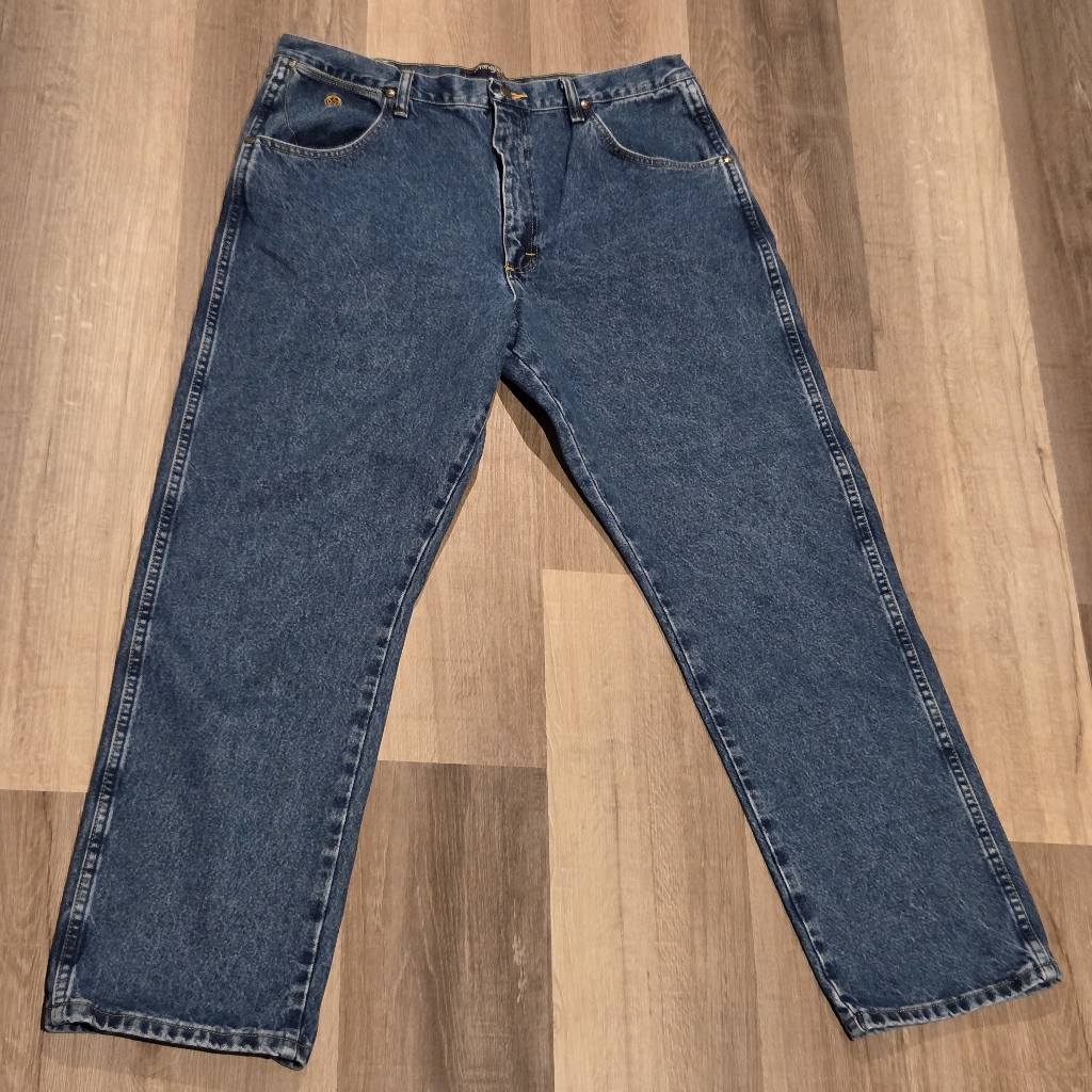 Wrangler George Strait Collection Jeans Mens 37x32 Blue Denim Straight Leg